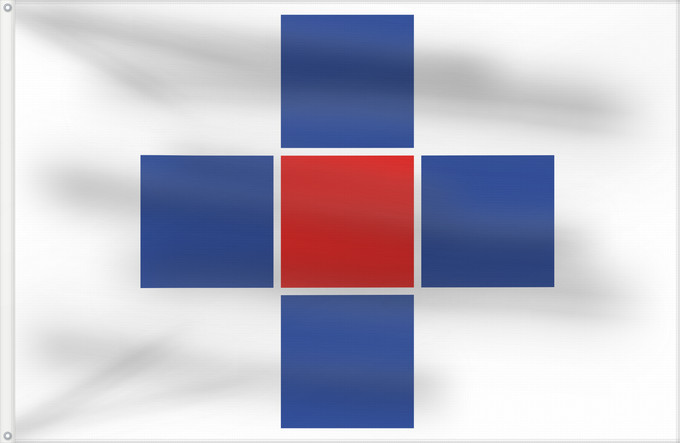 Flag, with two metal eyelets and reinforced hoist: Attard Ħ Attard