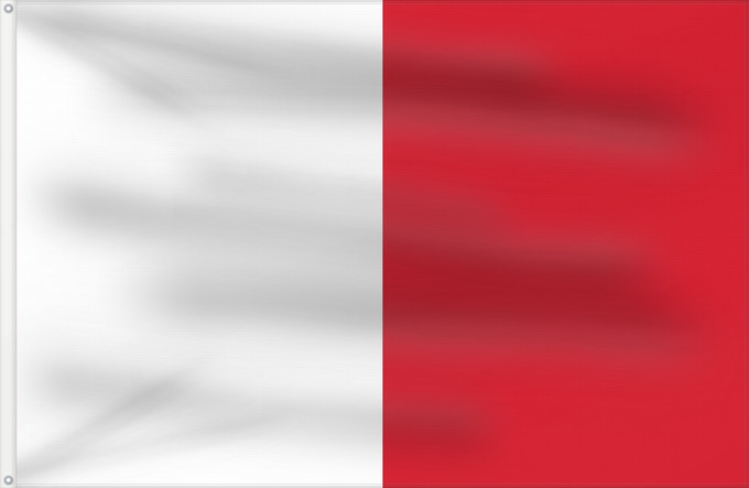 Flag, with two metal eyelets and reinforced hoist: Mdina, Malta Municipal flag of Mdina, Malta Mdina
