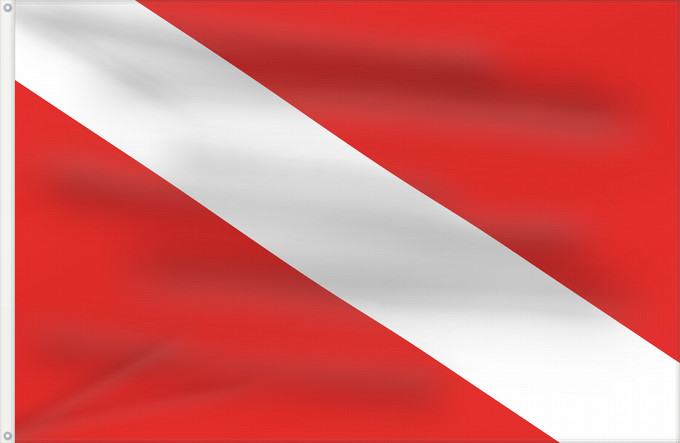 Drapeau, avec deux œillets métalliques et guindant renforcé : Mqabba	Village of L-Imqabba, Malta