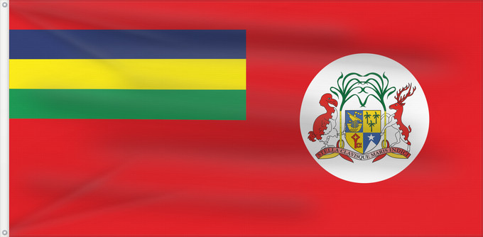 Drapeau, avec deux œillets métalliques et guindant renforcé : Civil Ensign of Mauritius	Mauritius - Civil Ensign	Maurice - Pavillon civil	Mauricio - Bandera civil	Mauritius - Zivilschiffsflagge	Mauritius - Bandiera civile