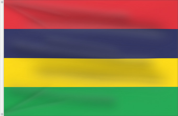 Bandera, con dos ojales metálicos y lado del asta reforzado: Mauritius	Maurice	Mauricio	মরিশাসের জাতীয় পতাকা।	Прапор Маврикію