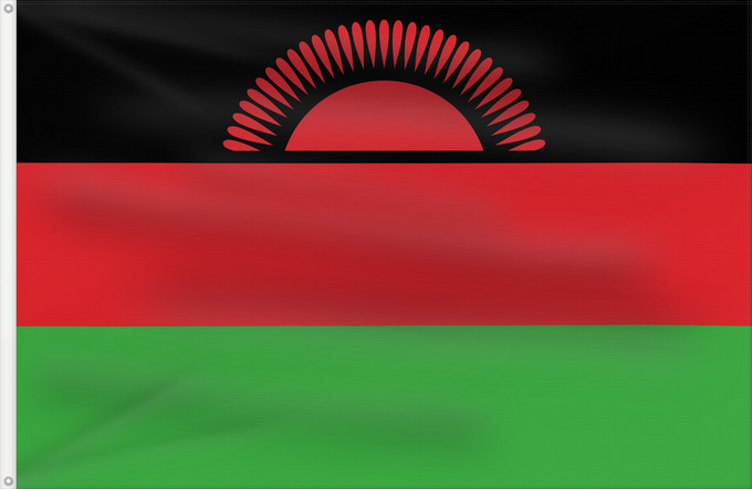 Drapeau, avec deux œillets métalliques et guindant renforcé : Malawi	Malaui	የማላዊ ሰንደቅ ዓላማ	علم ملاوي	Malawis	Malavio	Maláive	Mbendera ya Malaŵi	Флаг Малави	Malavija	Malaawi