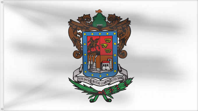 Flagge, mit zwei Metallösen und verstärktem Besatzband: Michoacan	Michoacán