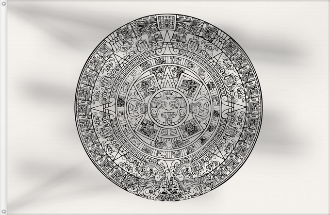 Drapeau, avec deux œillets métalliques et guindant renforcé : Canvas of the Aztec People