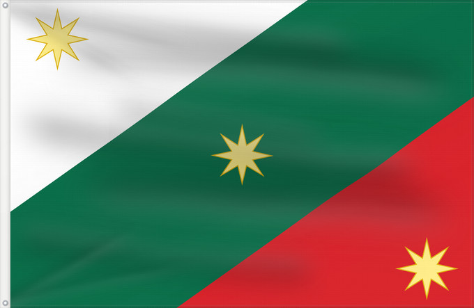 Drapeau, avec deux œillets métalliques et guindant renforcé : First flag of the Mexican Empire Mexican Regency First flag of the Mexican Empire