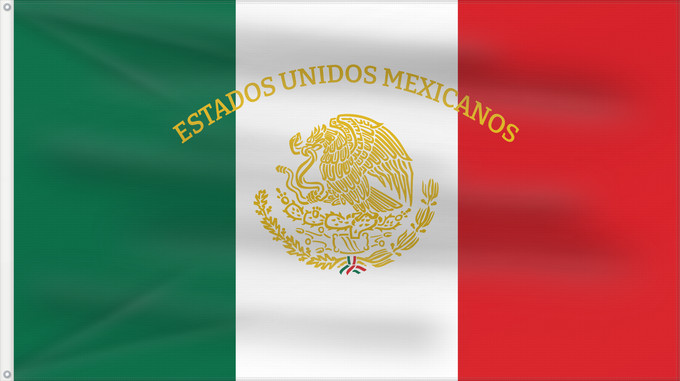 Flag, with two metal eyelets and reinforced hoist: Mexican Presidential Standard
