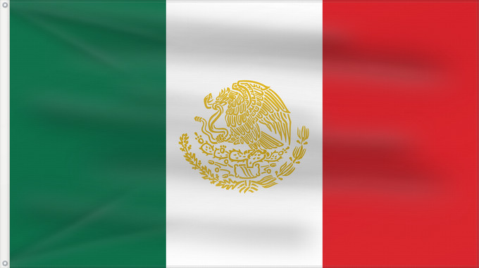 Drapeau, avec deux œillets métalliques et guindant renforcé : Mexican States Standard