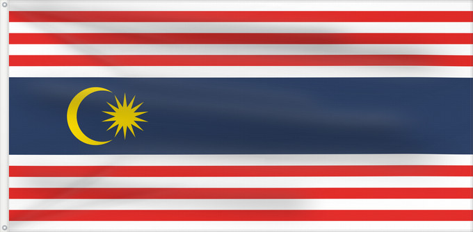 Flag, with two metal eyelets and reinforced hoist: Kuala Lumpur, Malaysia Kuala Lumpur Kuala Lumpur, Federal Territory, in Malaysia