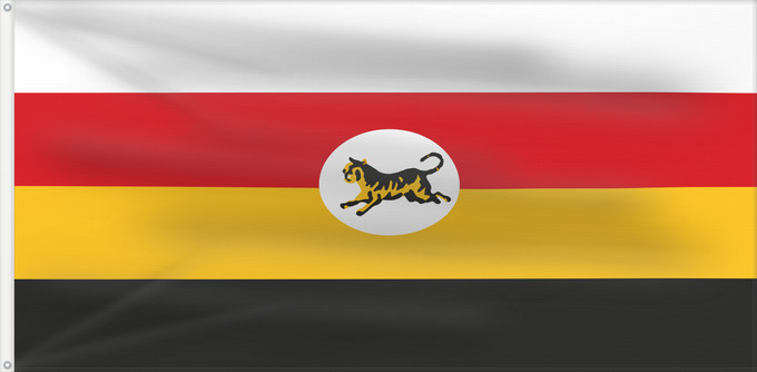 Drapeau, avec deux œillets métalliques et guindant renforcé : Federated Malay States  1895 - 1946	Federated Malay States  FMS  1895 - 1946
