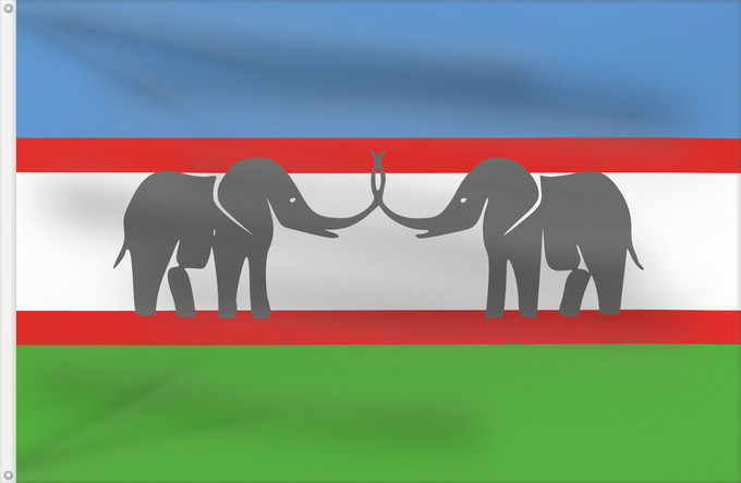 Flag, with two metal eyelets and reinforced hoist: CANU	Caprivi African National Union	Union Nationale Africaine du Caprivi	Unión Nacional Africana de Caprivi	Unione Nazionale Africana del Caprivi	Caprivi African National Union of the Free State of Caprivi Strip/Itenge