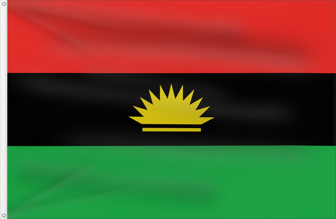 Flag, with two metal eyelets and reinforced hoist: Biafra	Okoloto nke Biafra