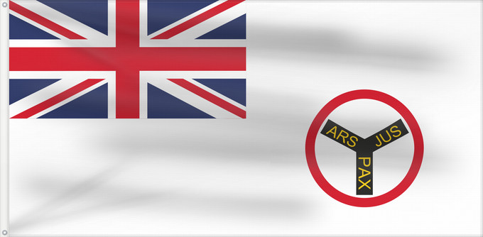 Flag, with two metal eyelets and reinforced hoist: Royal Niger Company