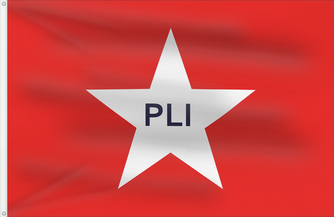 Drapeau, avec deux œillets métalliques et guindant renforcé : PLI