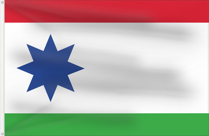 Flagge, mit zwei Metallösen und verstärktem Besatzband: Achtkarspelen	Dutch municipality of Achtkarspelen, Friesland