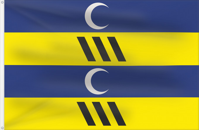 Flag, with two metal eyelets and reinforced hoist: Ameland	Ameland, Friesland, Netherlands	Ameland, Friesland, Pays-Bas	Ameland, Friesland, Nederland