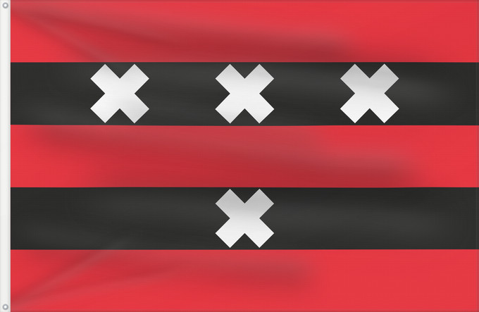 Flagge, mit zwei Metallösen und verstärktem Besatzband: Amstelveen