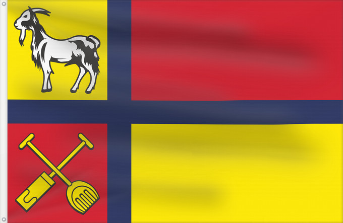 Flagge, mit zwei Metallösen und verstärktem Besatzband: Bontebok	Nl Bontebok  Friesland , the Netherlands