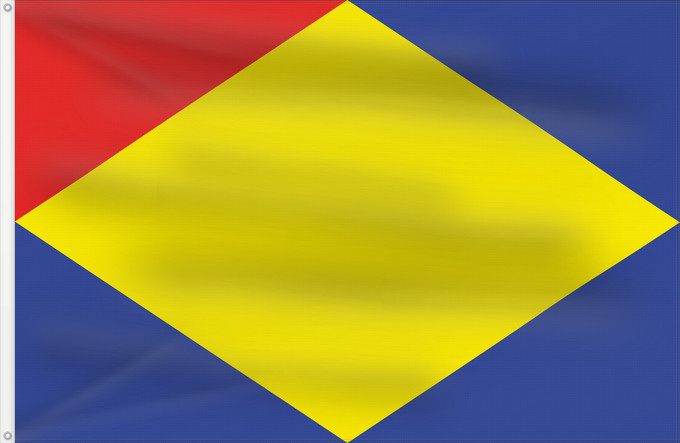 Flagge, mit zwei Metallösen und verstärktem Besatzband: Brouwershaven	Brouwershaven (1961-1997)