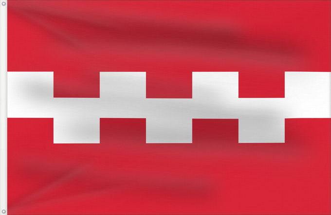 Flag, with two metal eyelets and reinforced hoist: Buren Dutch municipality of Buren