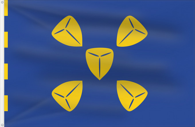Drapeau, avec deux œillets métalliques et guindant renforcé : Bussum	Bussum, in North Holland province, the Netherlands