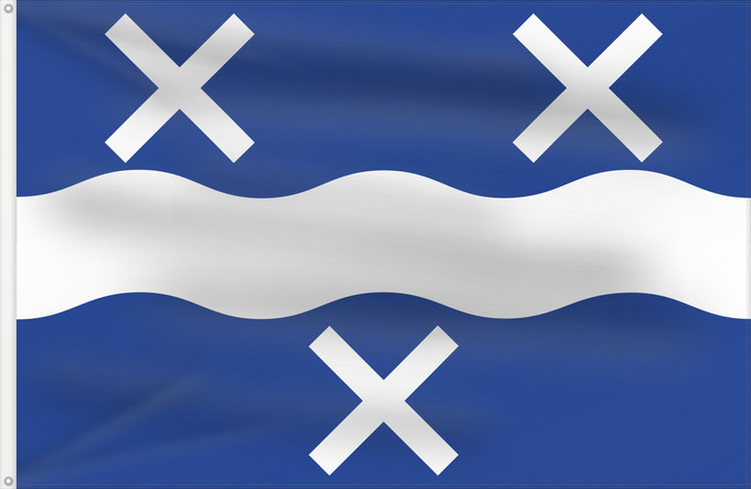 Flag, with two metal eyelets and reinforced hoist: Cromstrijen Dutch municipality of Cromstrijen