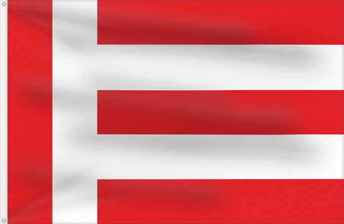 Flagge, mit zwei Metallösen und verstärktem Besatzband: Eindhoven