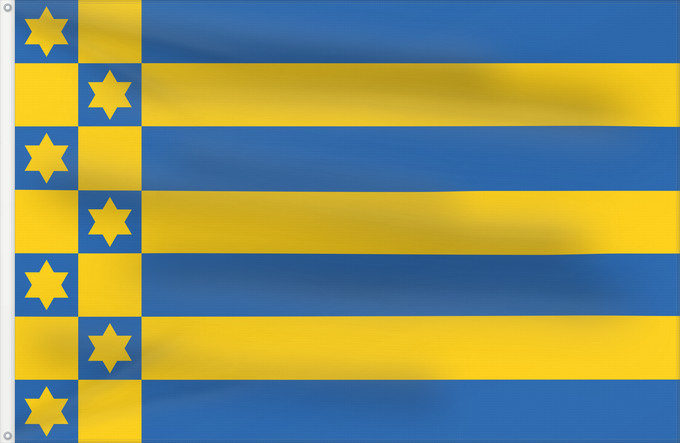 Flagge, mit zwei Metallösen und verstärktem Besatzband: Ferwerderadiel	Dutch municipality of Ferwerderadiel  Ferwerderadeel
