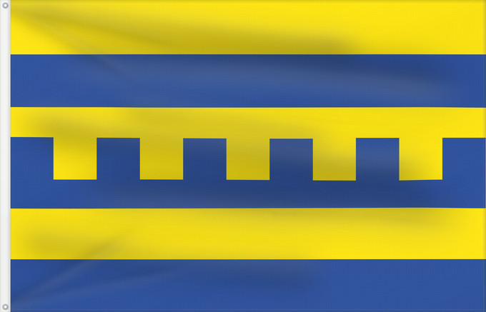 Flag, with two metal eyelets and reinforced hoist: Harderwijk Dutch municipality of Harderwijk
