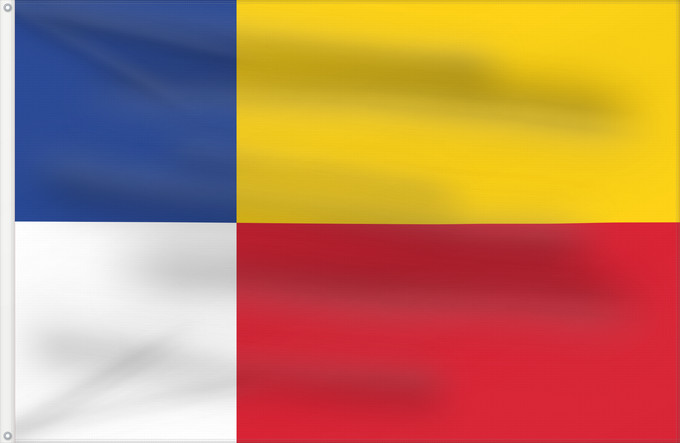 Flag, with two metal eyelets and reinforced hoist: Heerde Dutch municipality of Heerde
