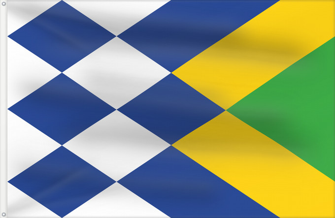 Flag, with two metal eyelets and reinforced hoist: Korendijk Dutch municipality of Korendijk