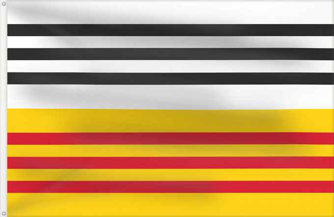 Flagge, mit zwei Metallösen und verstärktem Besatzband: Loon op Zand Dutch municipality of Loon op Zand
