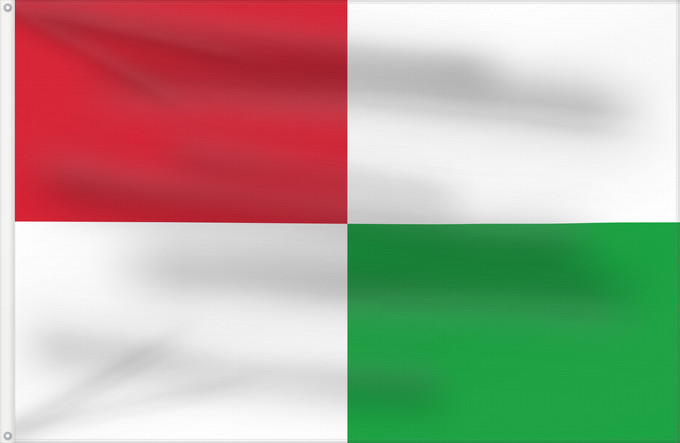 Flagge, mit zwei Metallösen und verstärktem Besatzband: Opsterland	Dutch municipality of Opsterland