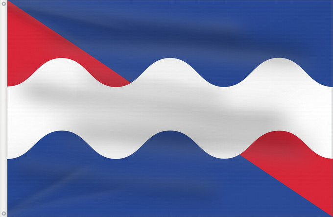 Flagge, mit zwei Metallösen und verstärktem Besatzband: Roerdalen Dutch municipality of Roerdalen