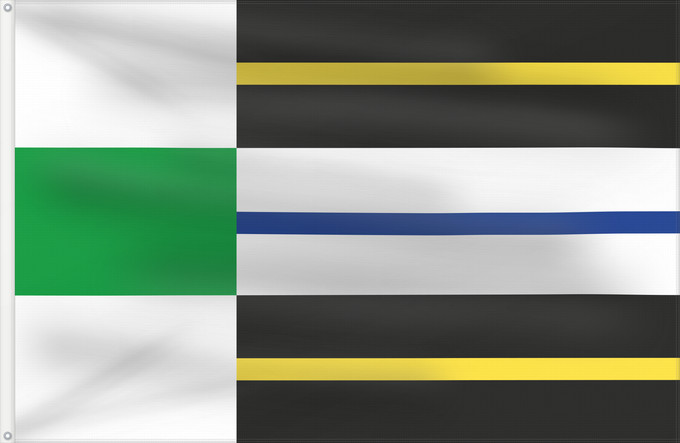 Flag, with two metal eyelets and reinforced hoist: Stadskanaal	Dutch municipality of Stadskanaal