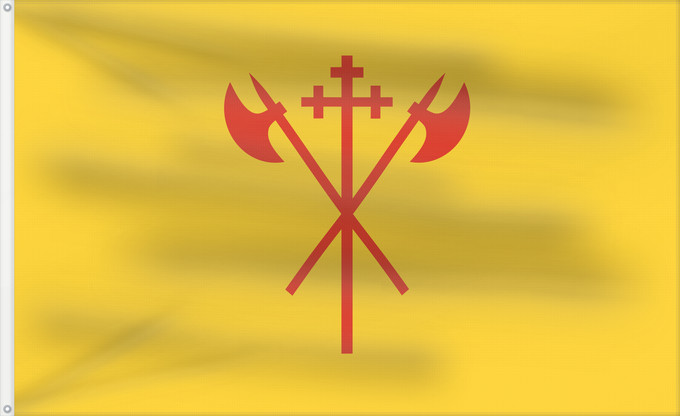 Bandera, con dos ojales metálicos y lado del asta reforzado: Sør-Trøndelag	Sør-Trøndelag County, Norway	comté de Sør-Trøndelag