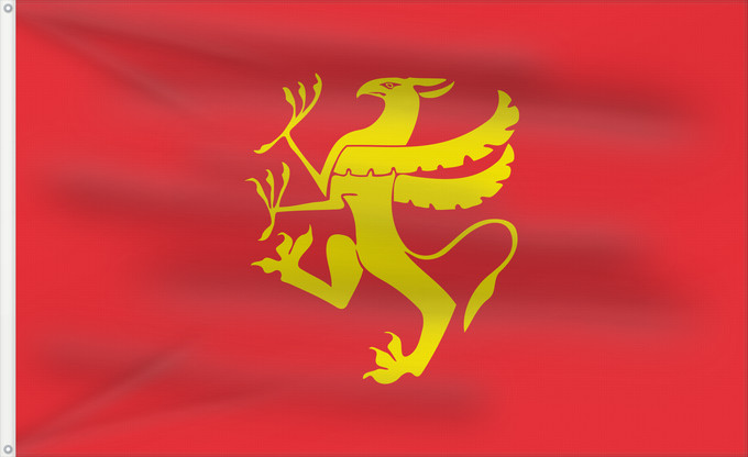 Bandera, con dos ojales metálicos y lado del asta reforzado: Troms	Troms County, Norway	comté de Troms