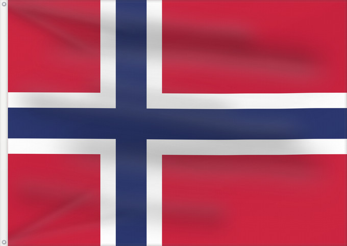 Bandera, con dos ojales metálicos y lado del asta reforzado: Jan Mayen