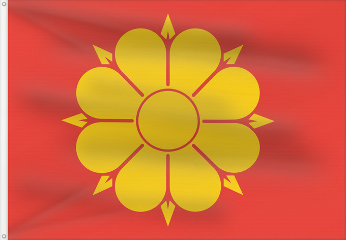 Drapeau, avec deux œillets métalliques et guindant renforcé : Trondheim Municipality of Trondheim, Norway Trondheims flagg. Størrelsesforholdet er 38 27