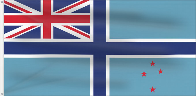 Bandera, con dos ojales metálicos y lado del asta reforzado: Civil Air Ensign of New Zealand