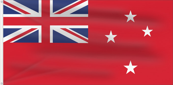 Flagge, mit zwei Metallösen und verstärktem Besatzband: Civil Ensign of New Zealand	Pavillon civil de la Nouvelle-Zélande	Bandera civil de Nueva Zelanda	Zivile Flagge von Neuseeland	Bandiera civile della Nuova Zelanda