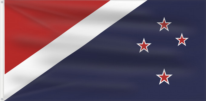 Flag, with two metal eyelets and reinforced hoist: John Traft s New Zealand