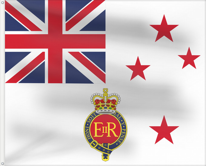 Flagge, mit zwei Metallösen und verstärktem Besatzband: Queen s Colour for Royal New Zealand Navy