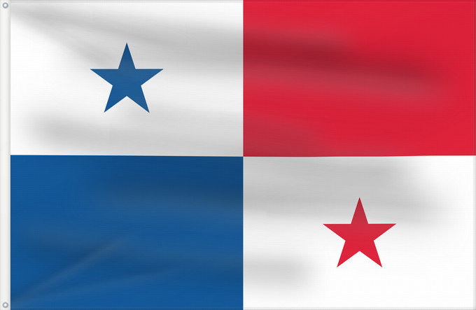 Flag, with two metal eyelets and reinforced hoist: Panama	Panamá	Panamy	علم پَنما	Paname	Da Panamas	Panamo	Флаг Панамы