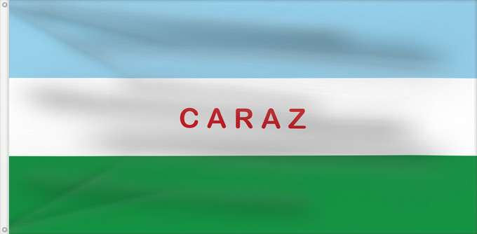Drapeau, avec deux œillets métalliques et guindant renforcé : Caraz Caraz/Huaylas/Ancash, Peru