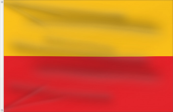 Bandera, con dos ojales metálicos y lado del asta reforzado: Lambayeque Department Département de Lambayeque Departamento de Lambayeque Departement Lambayeque Dipartimento di Lambayeque
