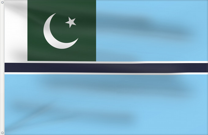 Flagge, mit zwei Metallösen und verstärktem Besatzband: Civil Air Ensign of Pakistan