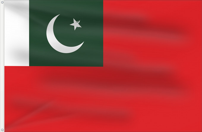 Flagge, mit zwei Metallösen und verstärktem Besatzband: Civil Ensign of Pakistan Pavillon civil du Pakistan Bandera de proa civil de Pakistán Zivile Flagge Pakistans Bandiera civile del Pakistan