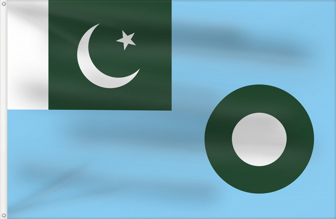 Drapeau, avec deux œillets métalliques et guindant renforcé : Pakistani Air Force Ensign