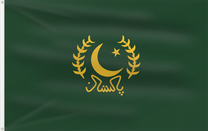 Drapeau, avec deux œillets métalliques et guindant renforcé : Presidential Standard of Pakistan  1974-1998	President of Pakistan 1974-1998