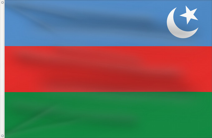 Flagge, mit zwei Metallösen und verstärktem Besatzband: State of Kharan	État de Kharan	Estado de Kharan	Staat Kharan	Stato di Kharan	Historical Pakistani state of Kharan